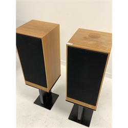 Pair of Spender SP1 speakers on sturdy metal bases, W30cm