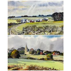 E R Roberts (British mid 20th century): 'Lodge Farm Peatling Parva Leicestershire' and 'Peatling Magda', pair watercolours signed, titled verso 32cm x 50cm (2)