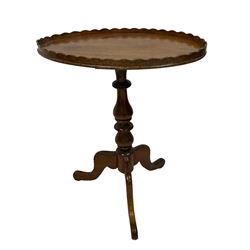 Inlaid cake stand, Victorian pedestal table; side table with cutlery drawer and a small corner cupboard; regency style convex wall mirror (5)