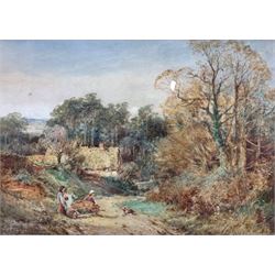 Henry John Sylvester Stannard (British 1870-1951): 'A Surrey Lane' watercolour signed and titled 26cm x 35cm