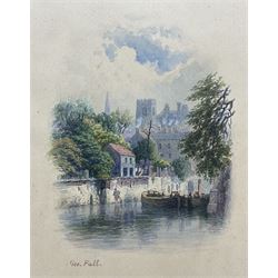 George Fall (British 1845-1925): Back of Coney Street York, watercolour signed 16cm x 12cm (mounted)