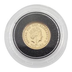 Queen Elizabeth II 2022 gold quarter sovereign coin