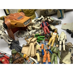 Star wars figures and accessories, many marked 'LFL 1983', Kenner Products x-wing, 'Jabba The Hut Action Playset' only partially complete etc