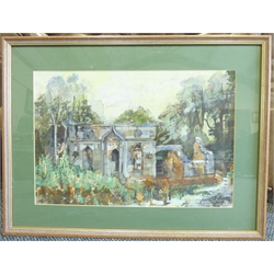  Anne Williams (British 20th century): 'Ruined Mill at Howsham', mixed media signed, titled on label verso 33cm x 49cm Provenance: direct from the artist's family. Anne was a local artist who lived at Malton and later York.   