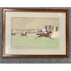 S J Anderton - 'The Derby 1904' watercolour 37cm x 57cm 