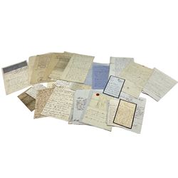 Collection of 19th and 20th century correspondence including letters to Prisoner of War 923, 1916, lease of land in India 1899 with English translation,  letter regarding a marriage settlement, Calcutta 1887, resignation letter to the Court of Aldermen etc