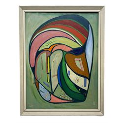 Balinese School (20th century): Colourful Abstract, oil on board unsigned 60cm x 44cm
