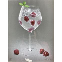 After Colin Wilson (Scottish 1933-): 'Raspberries and Tonic', limited edition giclée print numbered 42/95, 30cm x 22cm 