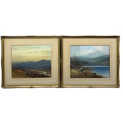 George Trevor (British fl.1920-1940): Highland Loch and Moor Landscape, pair gouaches signed 24cm x 29cm (2)