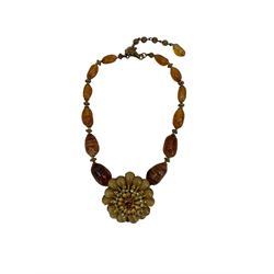 Miriam Haskell costume jewellery necklace, L41cm