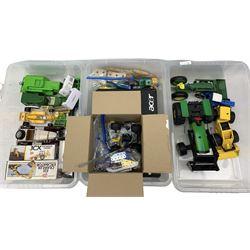 Tonka XMB - 975 Tractor, Tonka Loader no.52900, together with various other diecast models and toys in three boxes