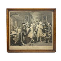 William Hogarth (British 1697-1764): 'A Rake's Progress' plates I-XIII, complete set eight 18th century etching and engravings 34cm x 39cm (8)