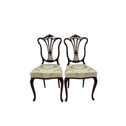 Pair of Victorian dining chairs 