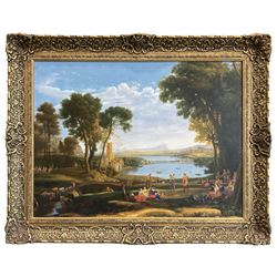 After Claude Lorrain (French 1600-1682): 'The Marriage of Isaac and Rebekah', oil on canvas unsigned 79cm x 105cm