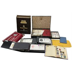 Stamps in albums, folders and loose, including Spain, France, India, Germany etc, in one box