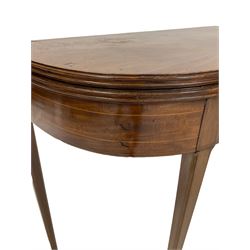 19th century mahogany fold over tea table 