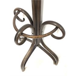 Early 20th century bentwood hat stand, H200cm