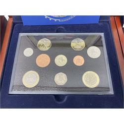 Four The Royal Mint United Kingdom executive proof coin collections, dated 2004, 2006, 2007 and 2008, all boxed with certificates 