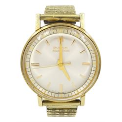 Bulova Accutron M4 gold-plated and stainless steel gentleman's wristwatch, on expanding gilt strap