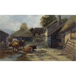 Thomas 'Tom' Rowden (British 1842-1926): 'Heywood Farm', watercolour signed, titled on the mount 26cm x 42cm
Provenance: William Gray Gallery Halifax label verso