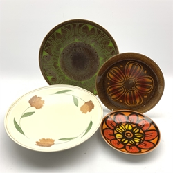  Four Poole Pottery plates comprising two Aegean, Delphis and one other D35cm max (4)  