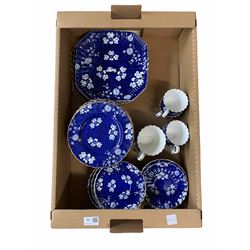 Quantity of Victorian Copeland prunus pattern tea ware