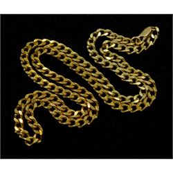 9ct gold curb chain necklace, stamped 375, approx 20.71gm
