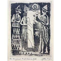 John Piper (British 1903-1992): The Magi, limited edition aquatint signed and inscribed 21cm x 16cm

