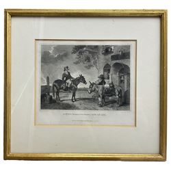 Abraham Cooper (British 1787-1868): 'A Mule (the Property of Lord Holland) - and an Ass', oil on  signed with initials 'AC' (on bucket lower left) 28cm x 34.5cm; John Scott (British 1774-1828) after Abraham Cooper (British 1787-1868): 'A Mule (the Property of Lord Holland) - and an Ass', engraving pub. 1820, 17cm x 20cm (2)
Notes: This satirical oil depicts Henry Edward Fox (4th Baron Holland), a whig politician and ambassador and the eldest son of Henry Vassall-Fox (3rd Baron Holland).