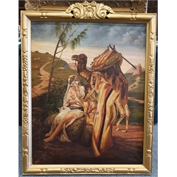 After Horace Vernet (French 1789-1863): 'Judah and Tamar', 21st century oil on canvas signed NA Mimi and dated 30/10/02, 98cm x 78cm