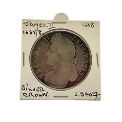 James II 1688 crown coin 
