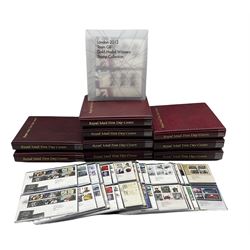Queen Elizabeth II Great British first day covers, mostly with printed addresses and special postmarks, including covers relating to the London 2012 Olympic games, housed in ten ring binder folders and loose, in one box 