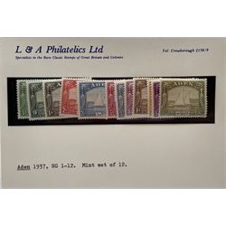 Aden 1937, S.G. 1-12, mounted mint set of twelve stamps 