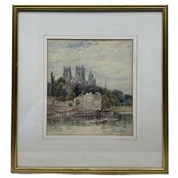 William James Boddy (British 1831-1911): 'At York', watercolour signed with initials titled and dated May 28 1878, 24cm x 21cm 