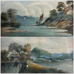 Henry Magenis (British 19th century): Sailing Lakeland Scenes, pair watercolours signed and dated 1883 and 1885 max 21cm x 30cm (2)