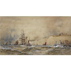 Ernest Railton (British 19th/20th century): 'Whitby', watercolour signed titled and dated 1909, 23cm x 42cm