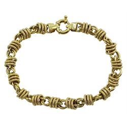 9ct gold spinner bracelet, hallmarked, approx 7.45gm