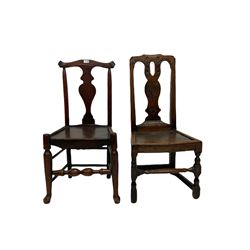 Two oak 19th century side chairs 