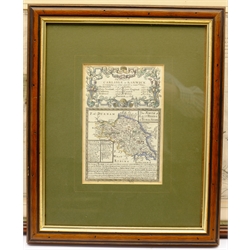 Antonio Zatta (Italian fl.1757-1797): 'Parte Settentrionale dell'Inghilterra' - Map of the North of England and Wales, engraved map with later hand-colouring pub. Venice 1778, 31cm x 40cm; and Emmanuel Bowen: 'The North and East Riding of Yorkshire', 19th century hand-coloured engraved map 19cm x 12cm (2)