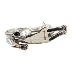 Silver cat ornament, stamped sterling
