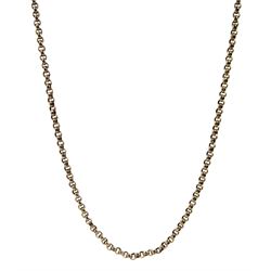 Early 20th century gold belcher link necklace, stamped 9c
