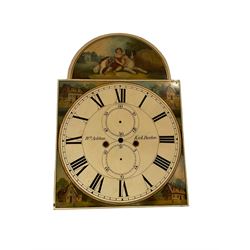 19th century painted longcase clock dial, 14