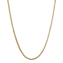 Early 20th century gold circular link chain necklace, stamped 15c