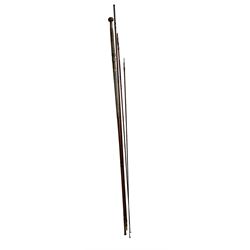 Charles Farlow, London - fishing rod, spay rod 16ft three sectional with additional section, mahogany and brass