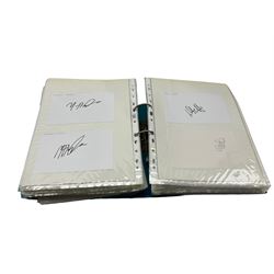 Leeds United football club - various autographs and signatures including Garry Kelly, Roque Junior, Ian Harte, Terry Venables, Clarke Carlyle etc, in one folder