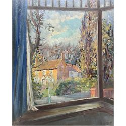 Nancy Weir Huntly (1890-1963): Through the Window, oil on board signed 57cm x 46cm
Notes: Nancy was married to the Royal Doctor and mother to Faith Sheppard (British 1920-2008)