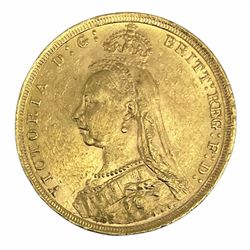 Queen Victoria 1890 gold full Sovereign coin