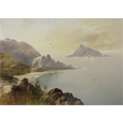 John Shapland (British 1865-1929): 'The Thatcher Rock - Torquay', watercolour signed and dated '07, titled verso 25cm x 35cm