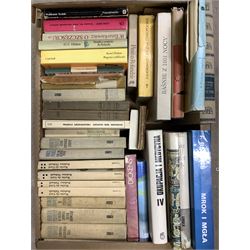 Large quantity of Polish and other books in eight boxes