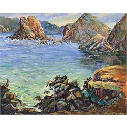 Paul Wheadon (Canadian 20th century): 'Manzanillo Mexico', oil on board signed and dated 1962, 39cm x 49cm